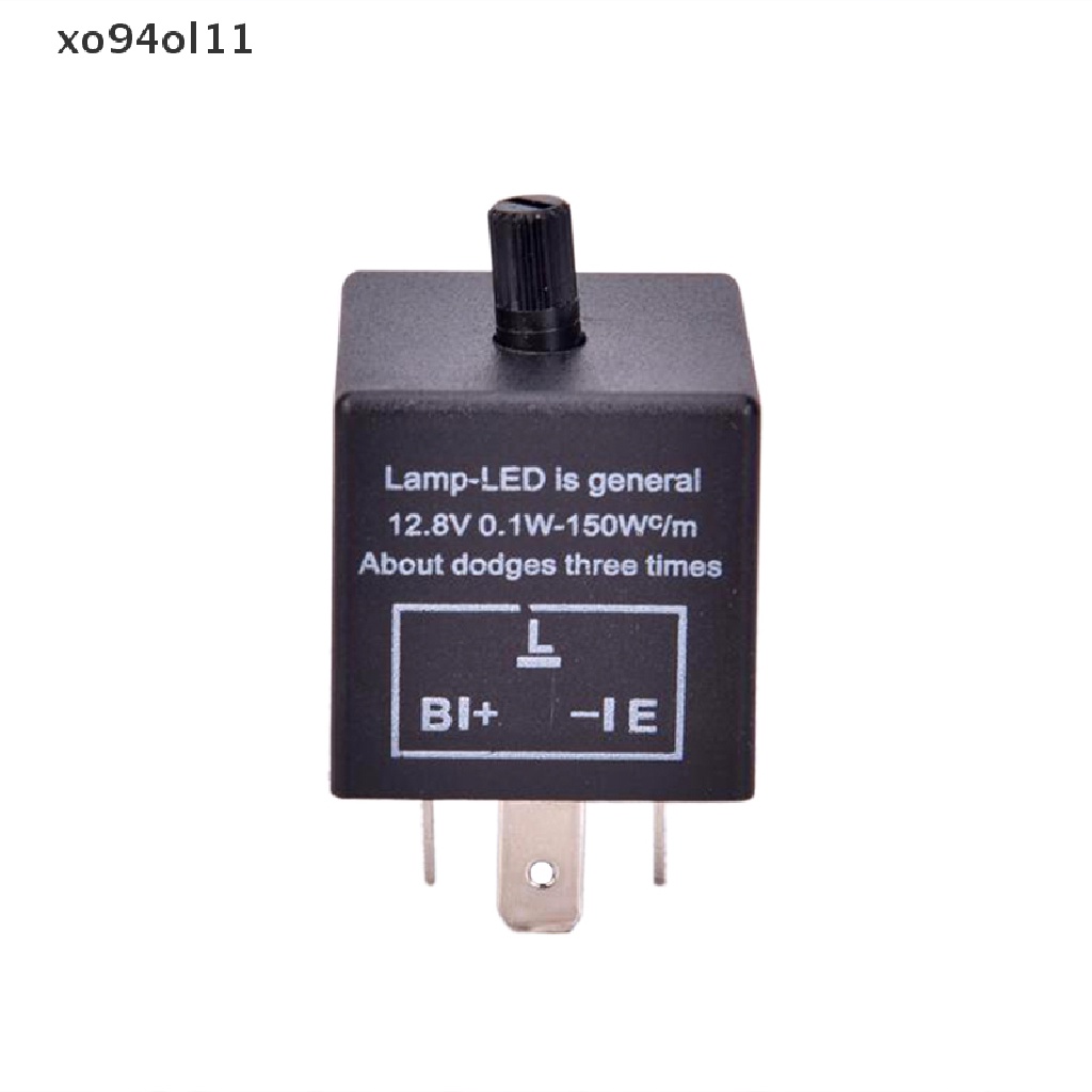 Xo 12V 3-Pin LED Adjustable Car Flasher Flash Relay Untuk Lampu Sein CF13 OL