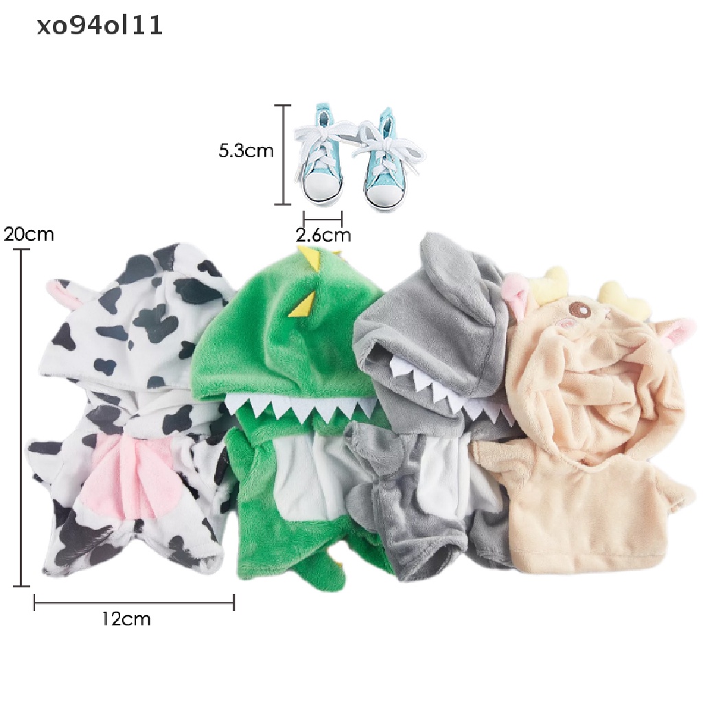 Xo Celana Onesie Dinosaurus 20 cm Setelan Boneka Pajamas Baju Boneka Aksesoris Boneka OL