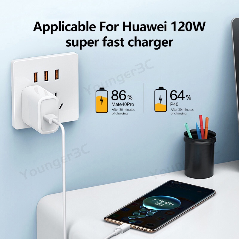 10a USB Type C Kabel Charge Super Cepat Tipe C Fast Charger Tipe C Charger Fast Charging 120W USB Fast Charing Kabel Data