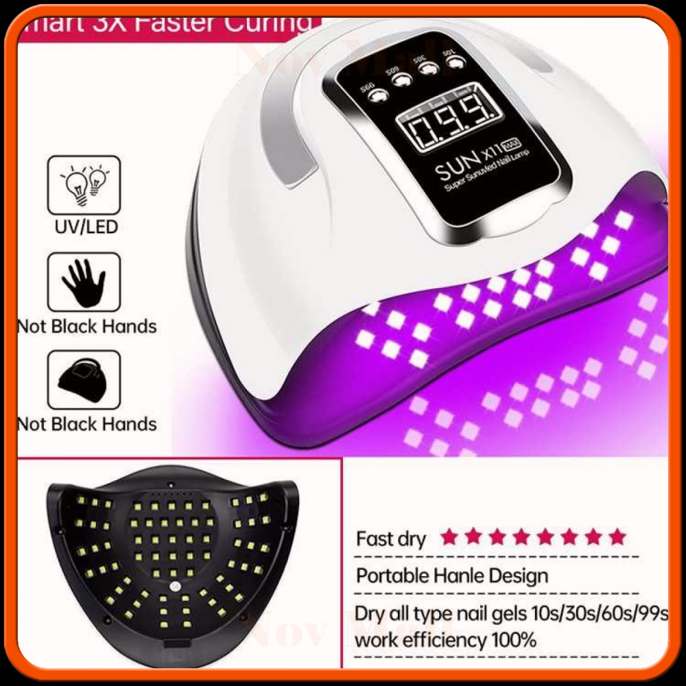 Pengering Kutek UV Lamp Nail Dryer Sensor with LCD Display - X11 MAX