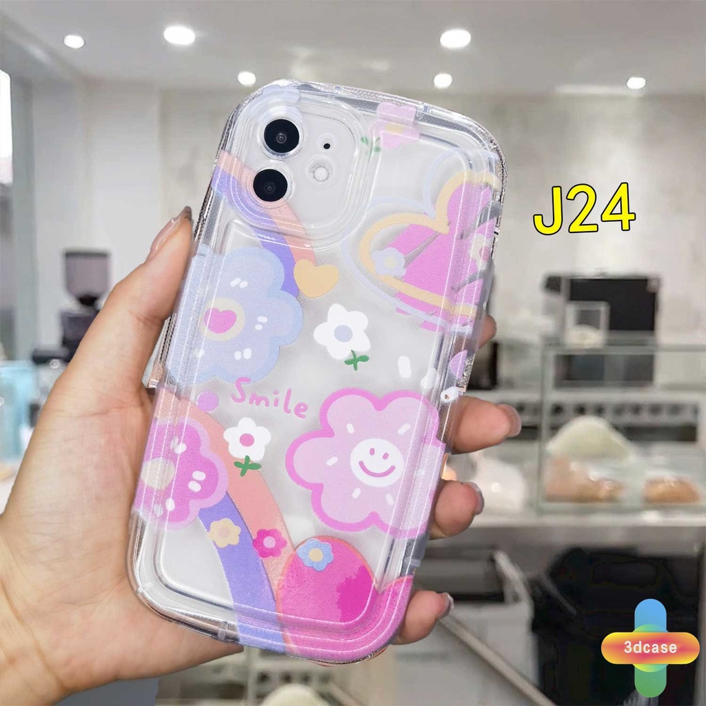 Casing Samsung A22 A03S A50 A32 A14 A13 A23 A52 A12 A03 A04 A04S A02S A20 A50S A30S A52S A30 M12 M22 M32 A125 A14 LTE A13 Lie A037F F12 M04 M10S M02S A025 A205 A305 F02S Y22S Y20I Y12S Y17 Y15 Y15S Colourful Smile Flower Camera Lens Protection Soap Case