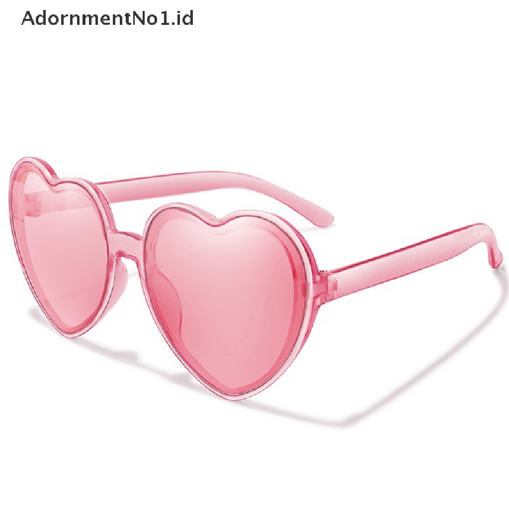 [AdornmentNo1] Cinta Berbentuk Hati Kacamata Wanita Cat Eye Sun Glasses Ladies Sexy Sweet Designer Candy Mirror Lens Eyewear UV400 [ID]