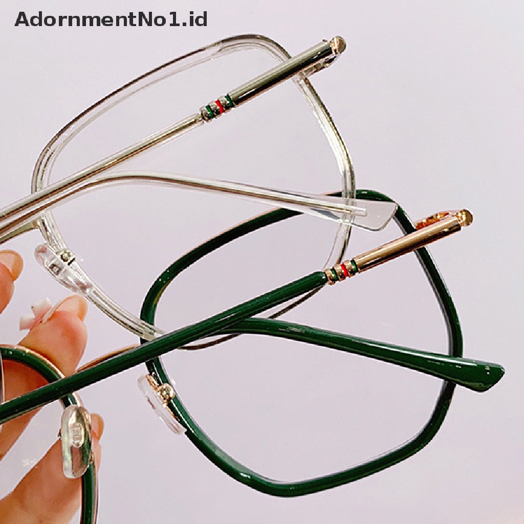 [AdornmentNo1] Ins Tanpa makeupSquare frame Glassestransparan Eyewear Glasses Untuk Wanita [ID]