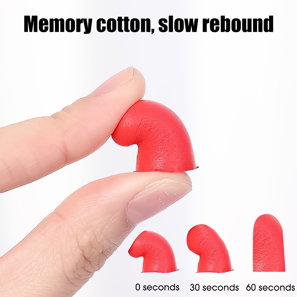 [Unggulan] 1pasang Penyumbat Telinga Spons Rebound Lambat Siswa Pengurangan Kebisingan Pelindung Telinga Anti-noise Earplug Kedap Suara Penyumbat Telinga Tidur Perjalanan