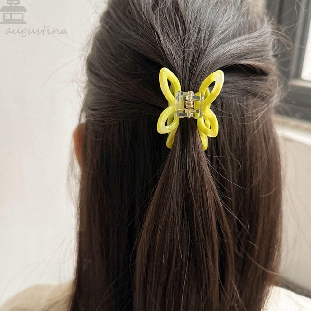 Agustina Kupu-Kupu Rambut Cakar Elegan Kepribadian Fashion Asam Asetat Untuk Perempuan Hiu Klip Hiasan Kepala Ponytail Holder Untuk Wanita Women Hair Clips