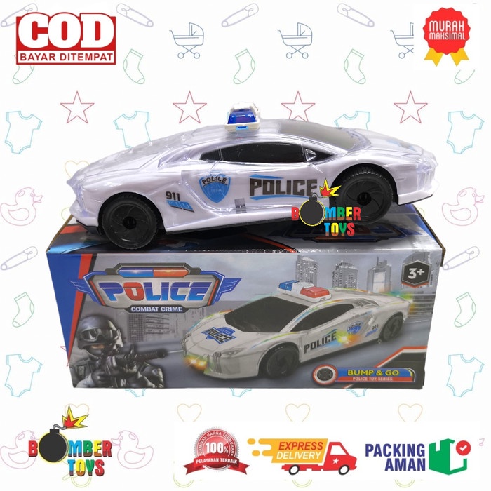 MAINAN ANAK MOBIL MOBILAN KARAKTER POLISI SPIDI CAPTAIN BUMP &amp; GO FUN