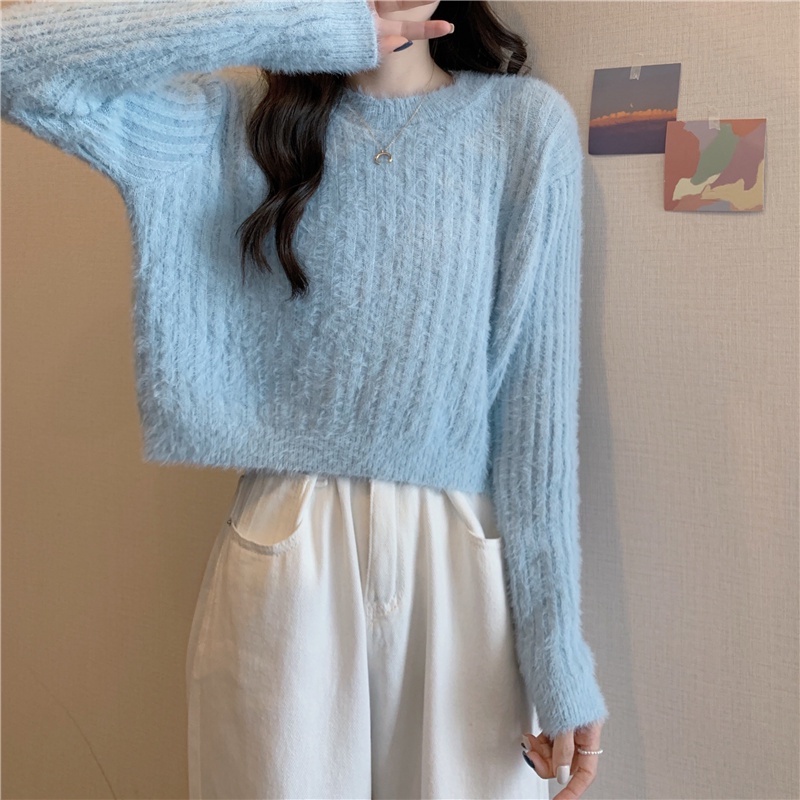 TELLY ➡️ BJ-032 Terbaru Baju Rajut Sweater Baju Atasan Wanita Kekinian Lengan Panjang Top