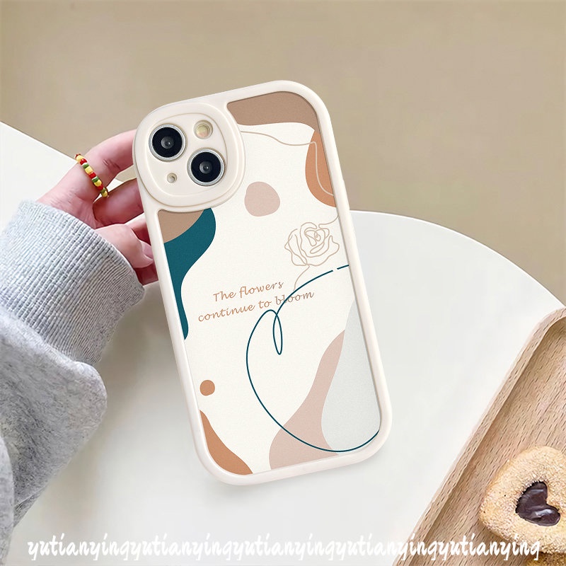 Couples Casing Infinix Hot 11s 9 10s 10T 11 10 Play Hot Note 8 10 Lite Smart 5 6 Soft Tpu Creative Art Line Flowers Back Cover