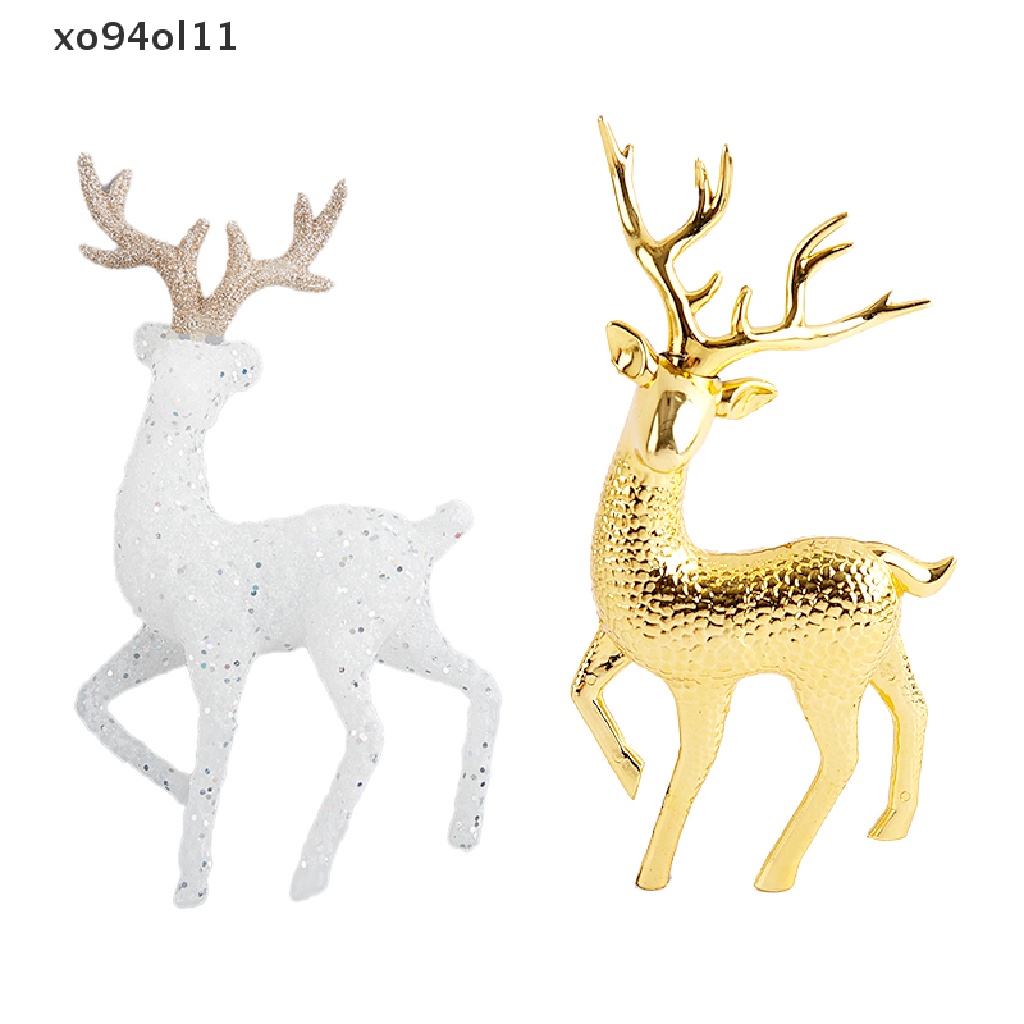 Xo Natal Kristal Rusa Putih Flash Cake Dessert Decor Forest Elk Kids Merry OL