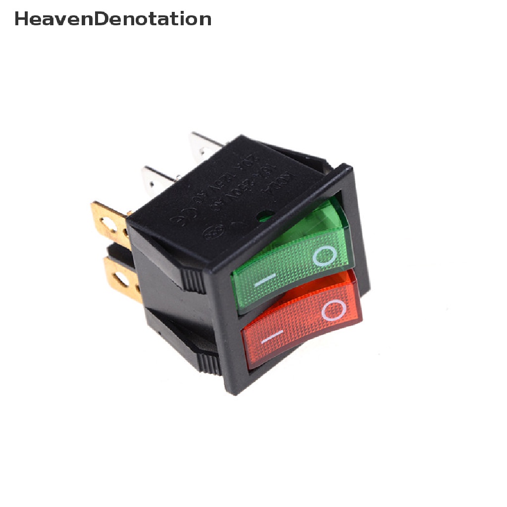 [HeavenDenotation] Lampu Merah Hijau 6pin Double SPST Saklar On/Off Boat 16A 250V AC 20A 125V AC HDV