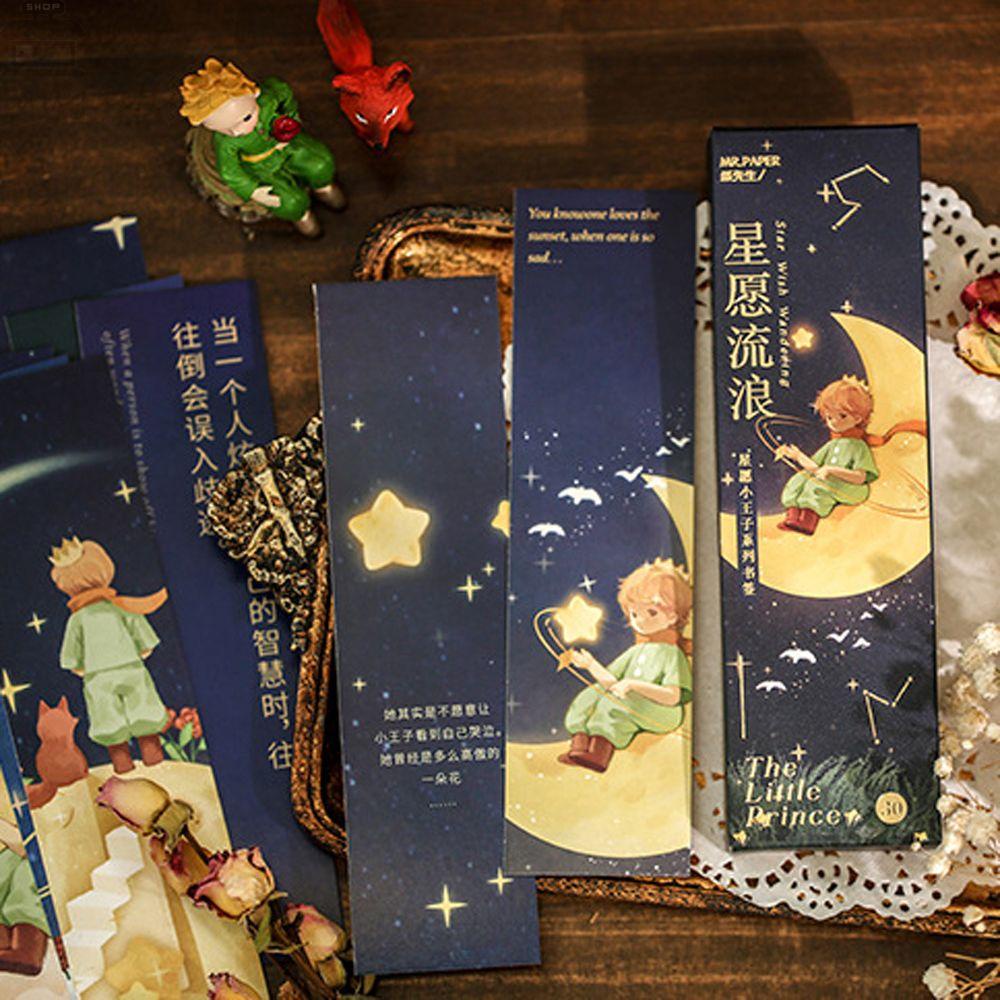 Agustina Star Wish The Little Prince Series Baca Aksesoris Siswa Alat Tulis Note Marker Halaman Holder Label Halaman Asisten Membaca Bookmark Retro