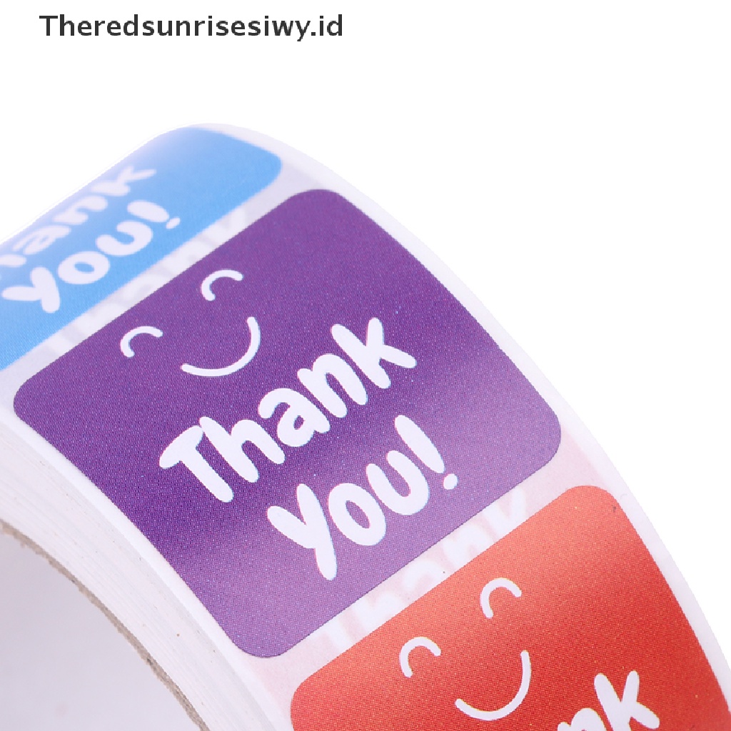 # Kado Mom &amp; PAPA DIY # 500pcs/roll Stiker Thank You Stiker Terima Kasih Lables Untuk Kemasan Baking~