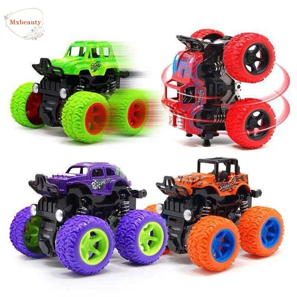 Mxbeauty Mainan Anak Mobil Kreatif Roda Besar Crashworthiness Truk Mainan Roda Besar Truk Flip Mobil Mainan Anak Model Mobil Die-casting