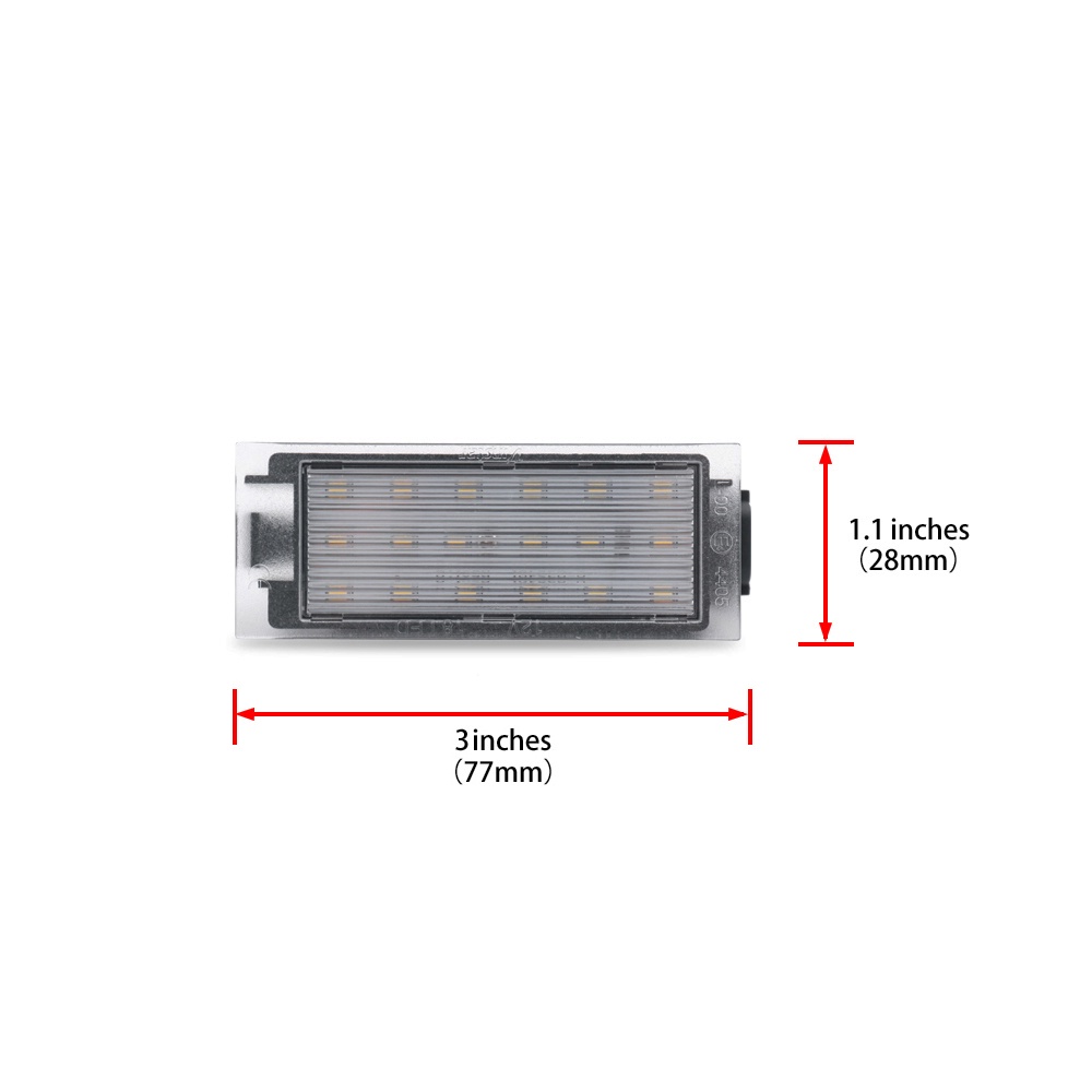 2pcs Lampu Plat Numbe Lisensi LED Putih Untuk Renault Vel Satis Clio Kadjar Kangoo Espace Laguna Megane Twingo Wind Traffic Master