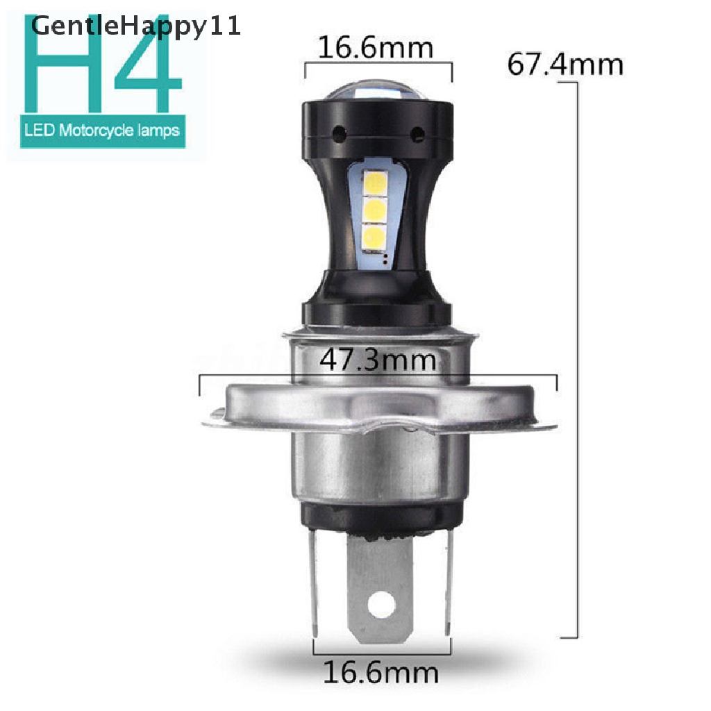 Gentlehappy H4 Sepeda Motor303018 SMD LED Headlight Head Light Lampu Bohlam 6500K 12-24v Lampu Bohlam 12-24v H4 303018 SMD LED Motor Headlight Head Light 6500K Motor H4 Praktis