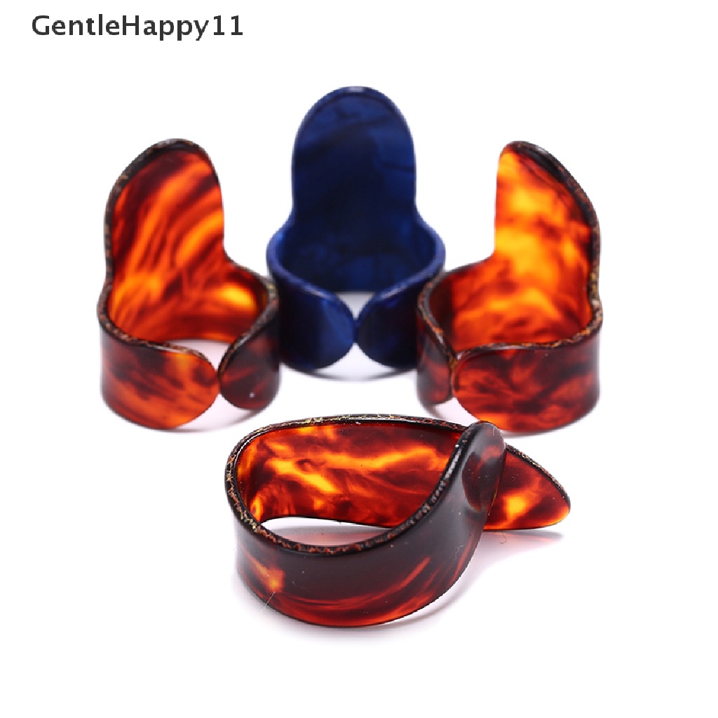 Gentlehappy 4pcs Finger Guitar Pick 1kaki Jempol 3jari picks Plectrum Aksesoris Gitar id