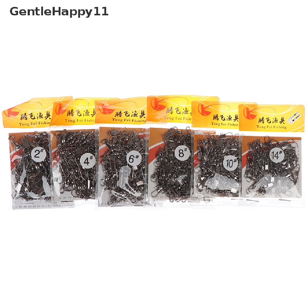 Gentlehappy Barrel swivels rings Konektor Pancing Dengan interlock fishing lure id