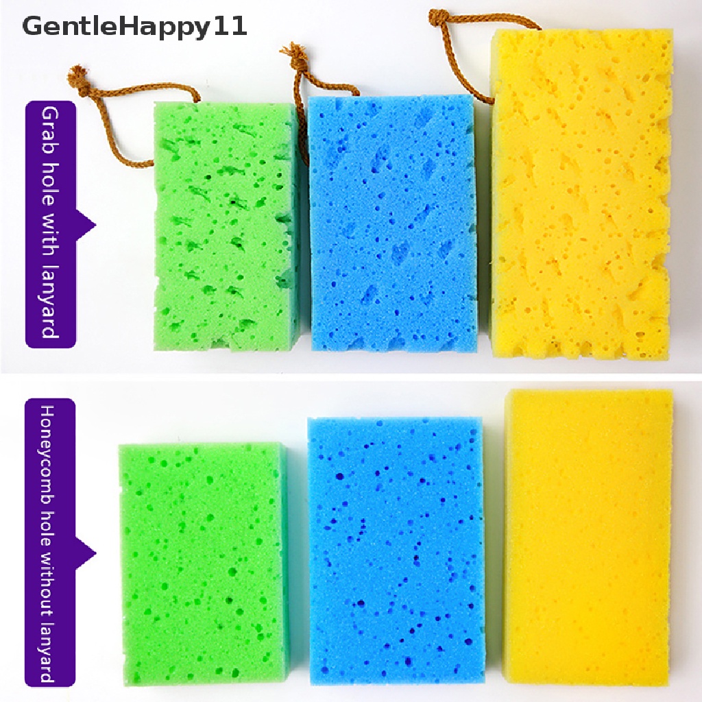 Gentlehappy 2Pcs Spons Cuci Mobil density Tinggi Spons Sarang Lebah Besar Blok Pembersih Mobil Waxing Alat Pembersih Spons Lap Perlengkapan Otomatis Aksesoris id