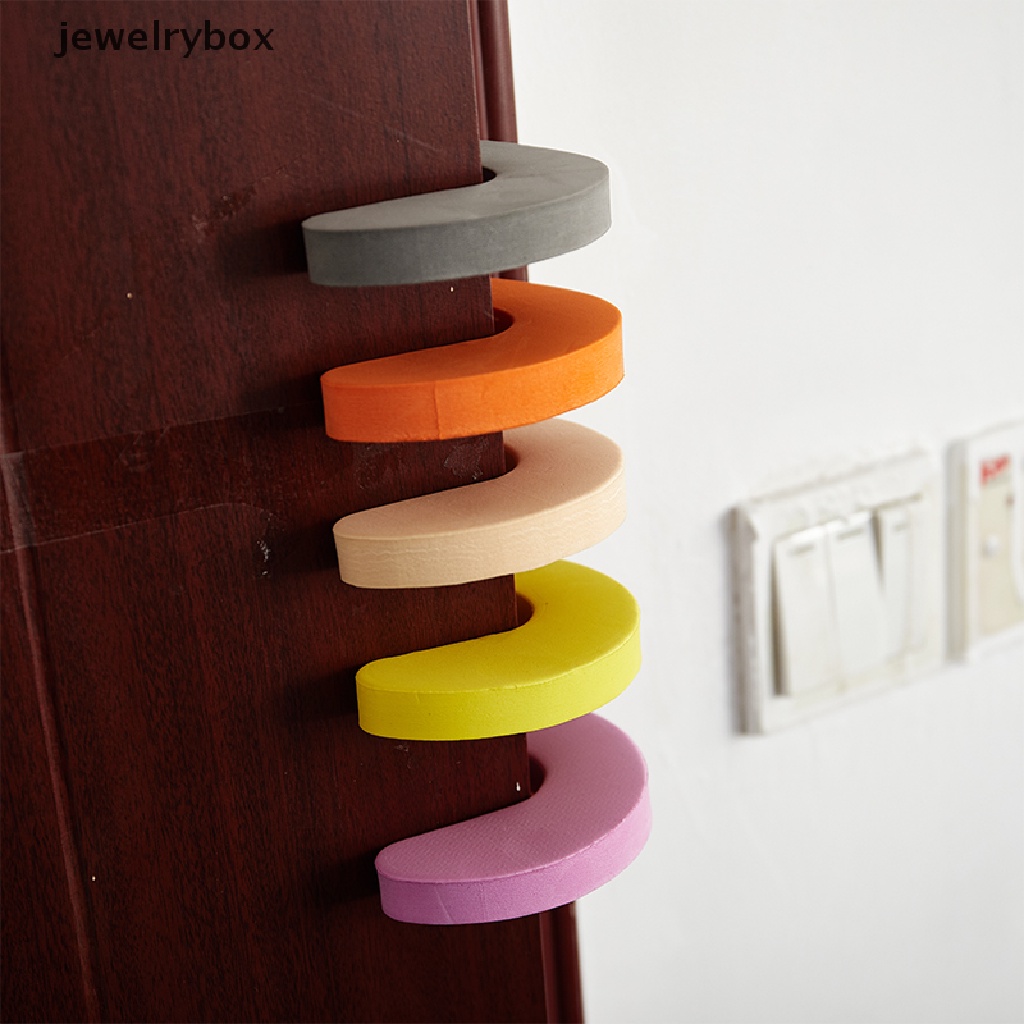 [jewelrybox] 5pcs Safety Finger Foam Door Stopper Locks Anak Perlindungan Bentuk C Klip Pintu Butik