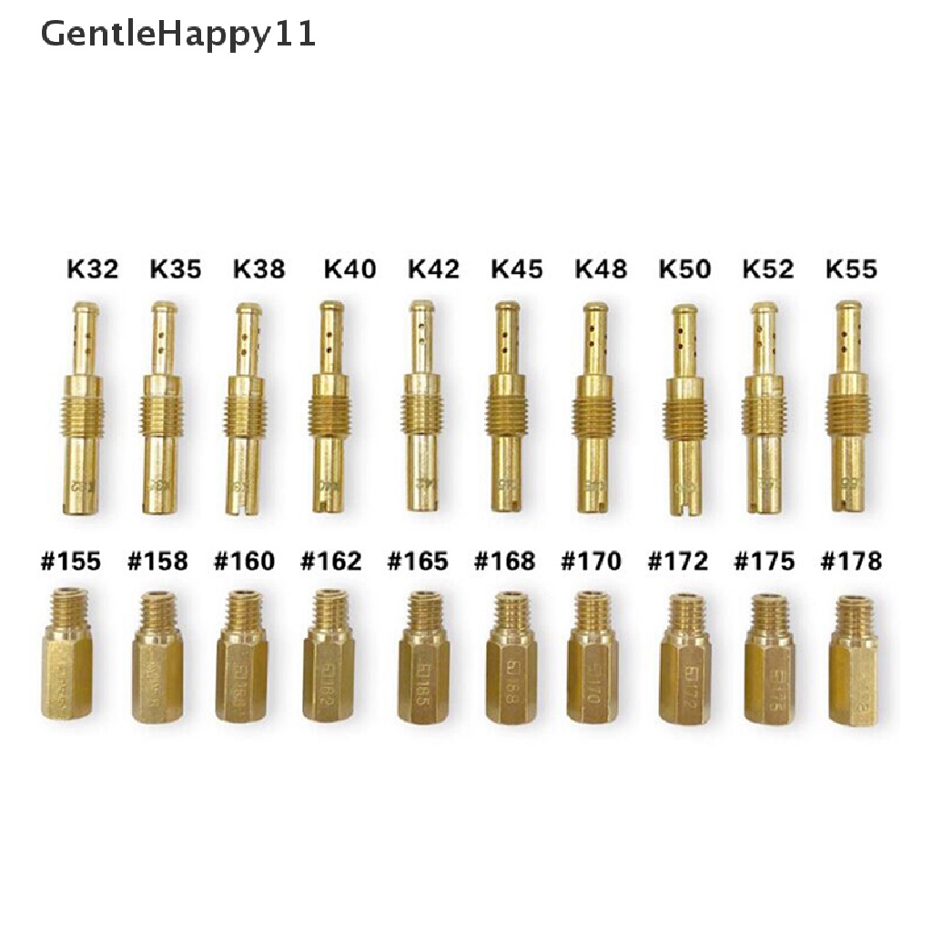 Gentlehappy 20PCS Carburator Main Jet &amp; Slow/Pilot Jet Kit Set Untuk PWK Keihin OKO CVK type id