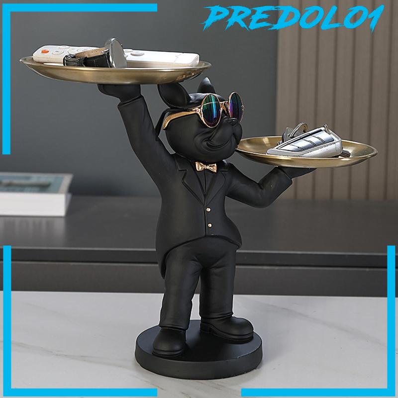 [Predolo1] Nampan Penyimpanan Meja Anjing Tempat Permen Resin Patung Hewan Wadah Serba Serbi