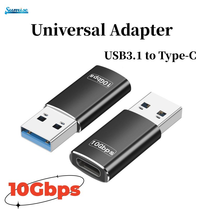 Kualitas Tinggi Tahan Aus Paduan Aluminium Tahan Lama USB3.1 Ke Konverter Charger Antarmuka Tipe-C Compact Portable Universal 10Gbps Transmisi Data Kecepatan Tinggi Adaptor Komputer