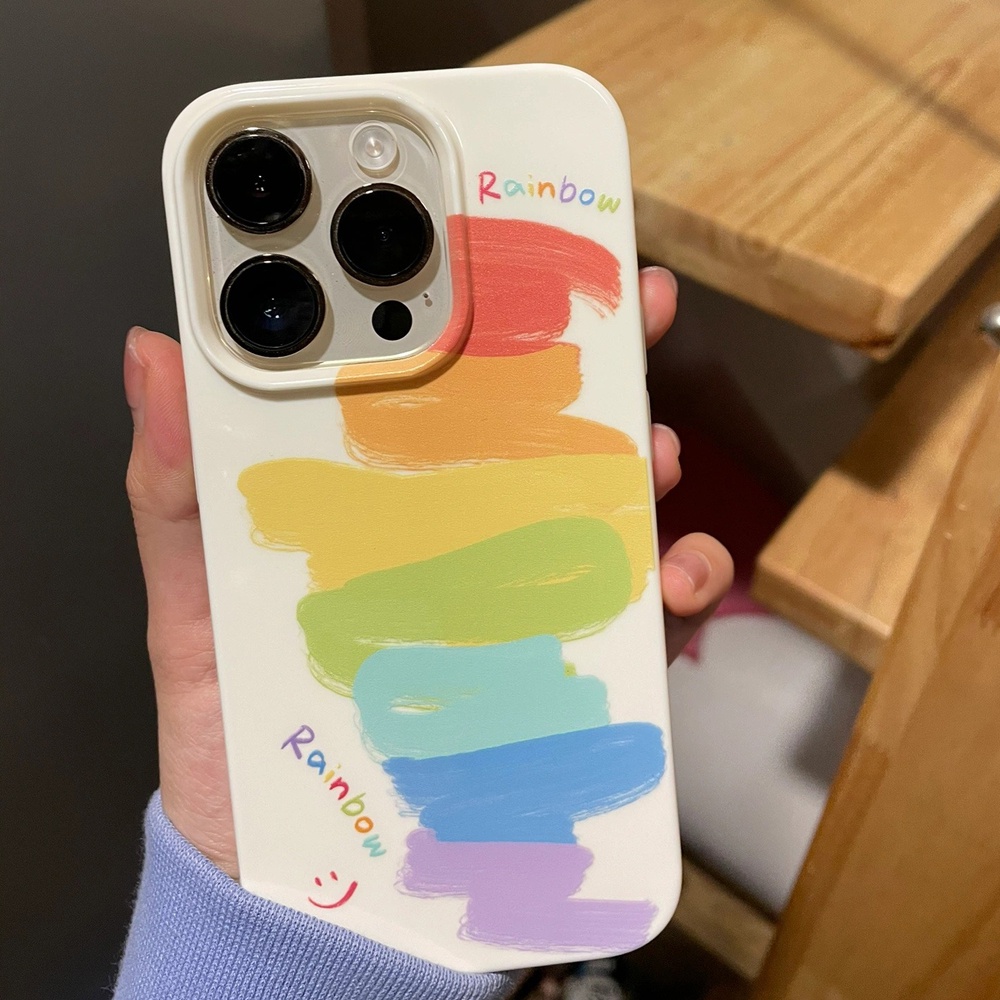 IPHONE Casing Ponsel Silikon Cair TPU Graffiti Artistik Untuk Iphone14 13 12 11Pro Max14 Plus X XR XS Max Shockproof Soft Cover Pelindung