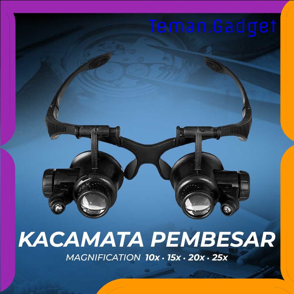 TG - ATK ZEAST Kacamata Pembesar 25x Magnifier dengan 2 LED - 9892GJ