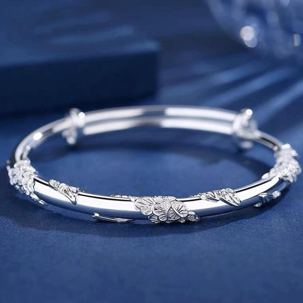 Rebuy Wanita Bangle Fashion Indah Pesta Perhiasan Bunga Mewah Bell Vintage Fashion Jewelry