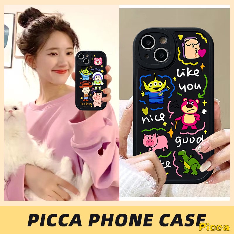 Case Untuk Infinix Hot 11 9 10 Play Smart5 6 Hot 10T 10s 11s Infinix Note8Panas10 Lite Kartun Toy Story Alien Lucu Manyo Babi Shockproof Lembut Tpu Penutup Belakang