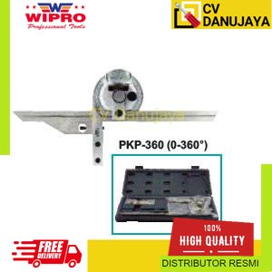 Penggaris Garis Kombinasi Dengan Protactor PKP 360 Derajat WIPRO