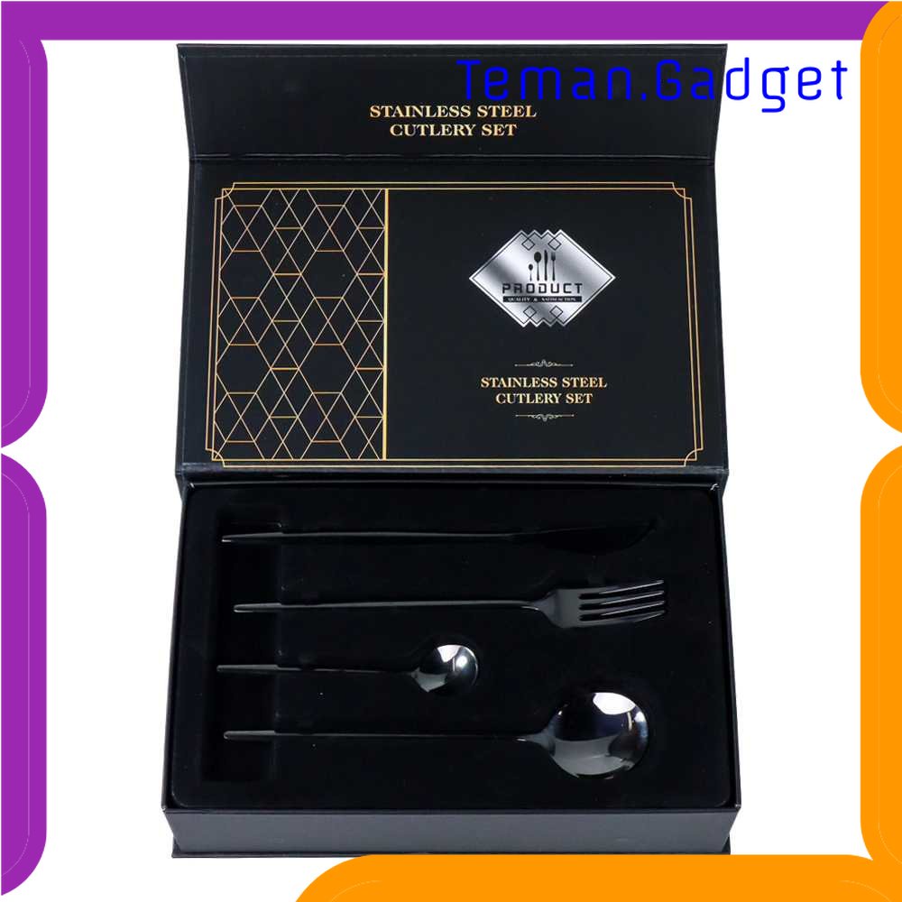 TG - DPR Tander Cutlery Set Alat Makan Sendok Garpu Stainless Steel 24 PCS - TD-4128