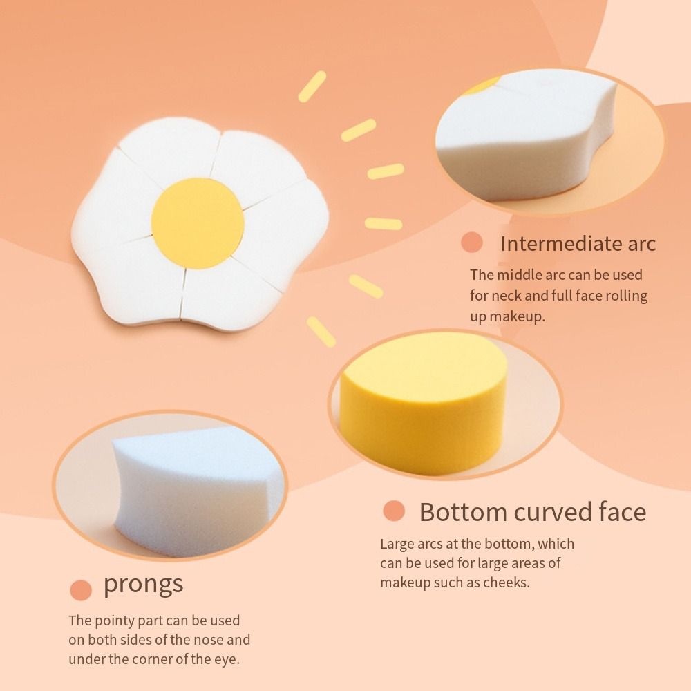 Needway Puff Kosmetik Wanita Facial Poached Egg Gift Pemula Blend Puff Foundation Bedak Puff Kering Basah Dual-use Makeup Tools Air Cushion Puff