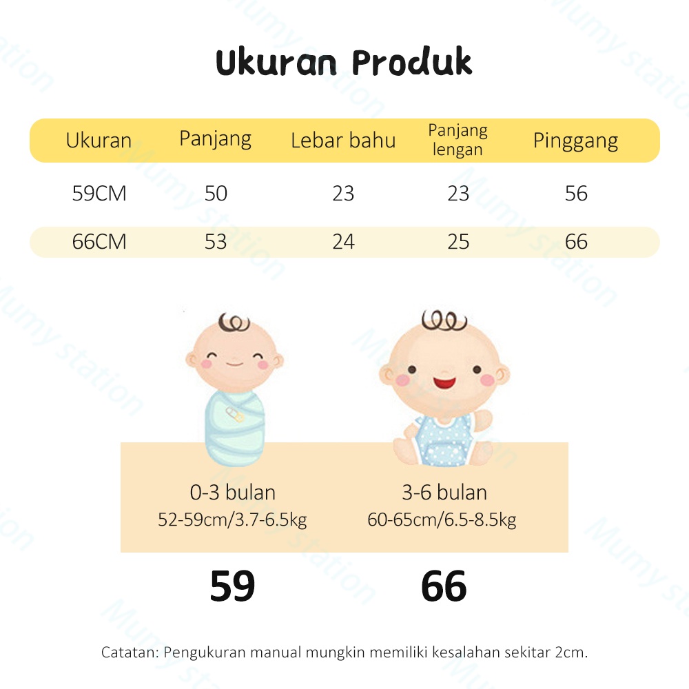 Mumystation Sleepsuit Romper Bayi Laki-laki Perempuan Jumper Bayi Piyama Bayi Newborn