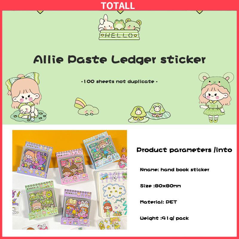 COD 100pcs Lembar Stiker Deco Set Waterproof Kartun Lucu ekorasi Alat Tulis Siswa Stiker Kartun-Totall