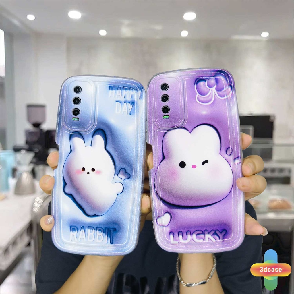 Case HP VIVO Y22 Y22S Y35 Y21 2021 Y12S Y12 Y20 Y15S Y15C Y91C Y16 Y21A Y21E Y21G Y21T Y30 Y21S Y20S Y12i Y33T Y15A Y02 Y01 Y01A Y91 Y30i Y93 Y95 Y15 Y17 Y50 Y53S Y51 2020 Y51A Y10 Y33S Y1S Y11 Y31 Y20i Cute Rabbit Soap Case