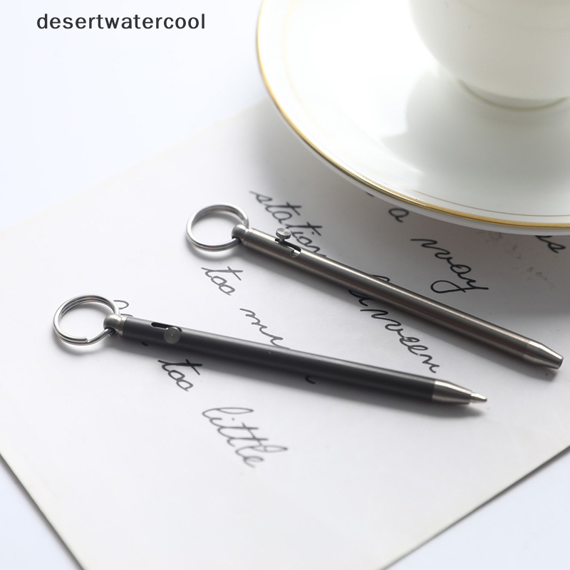 Deid Portable Mini Titanium Pen Gadget Gantungan Kunci Outdoor Praktis Pulpen Lingkungan Martijn