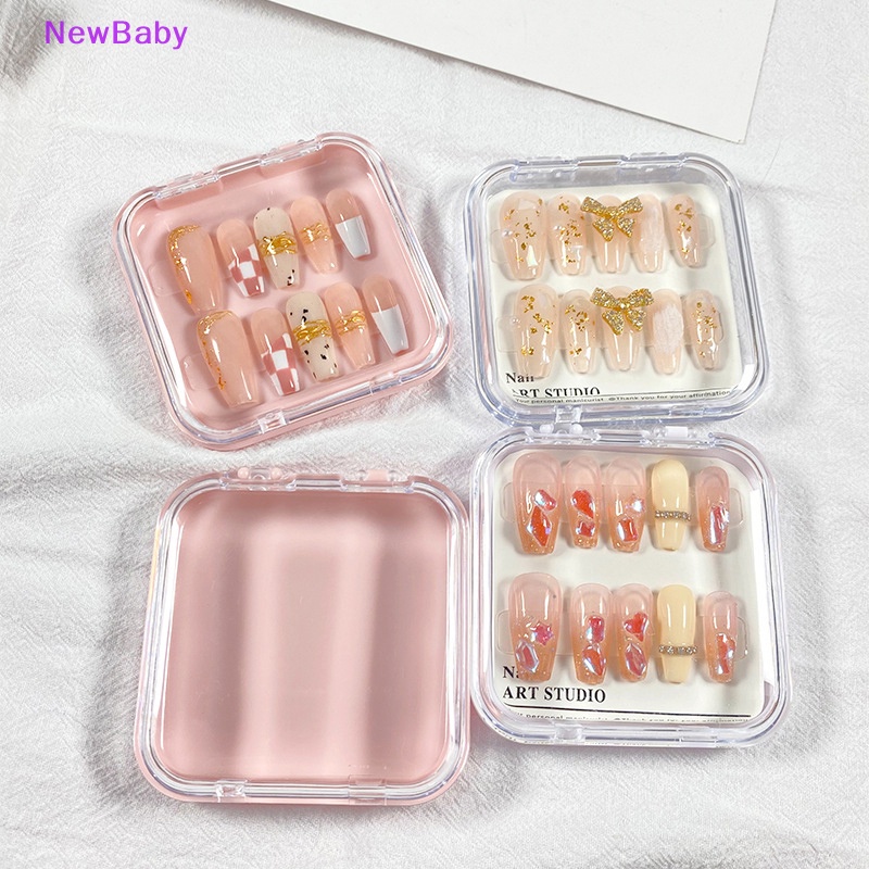 Newbaby Tips Kuku Palsu Nail Art Kotak Penyimpanan Wadah Kuku Kosong Tips Holder Display ID