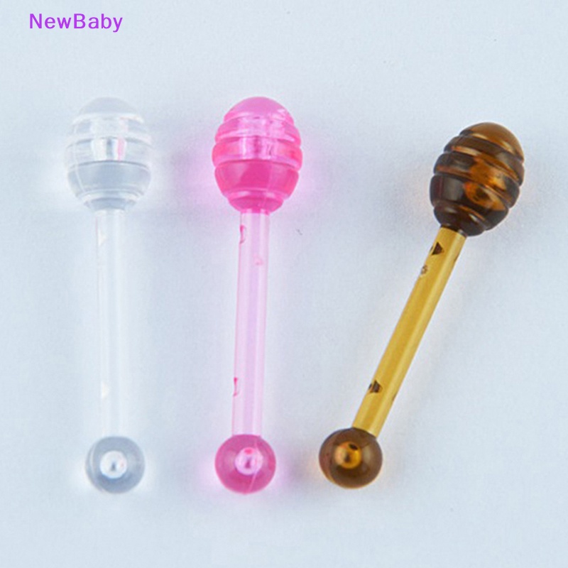 Newbaby 10PCS Gayung Plastik Untuk Madu Pot Jar Tongkat Stick Vintage Sarang Lebah Sendok Gadget ID