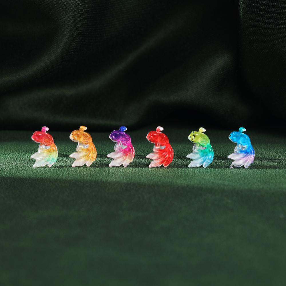 1pasang Resin Tak Terlihat Beruang Kecil Pejantan Anting-Anting Cinta Warna-Warni Jelly Tulang Rawan Anting-Anting Ikan Mas Pejantan Telinga Keong Helix Tindik
