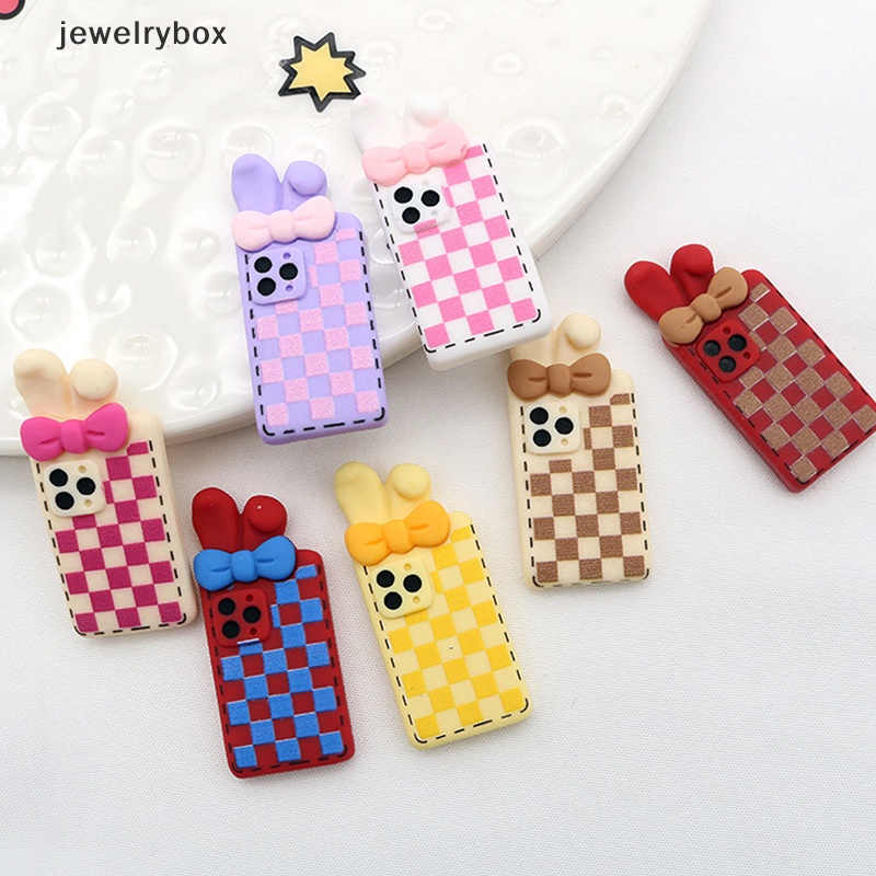 [jewelrybox] 1pc Ornamen Rumah Boneka mini Kartun Telinga Kelinci Lucu model Ponsel Butik