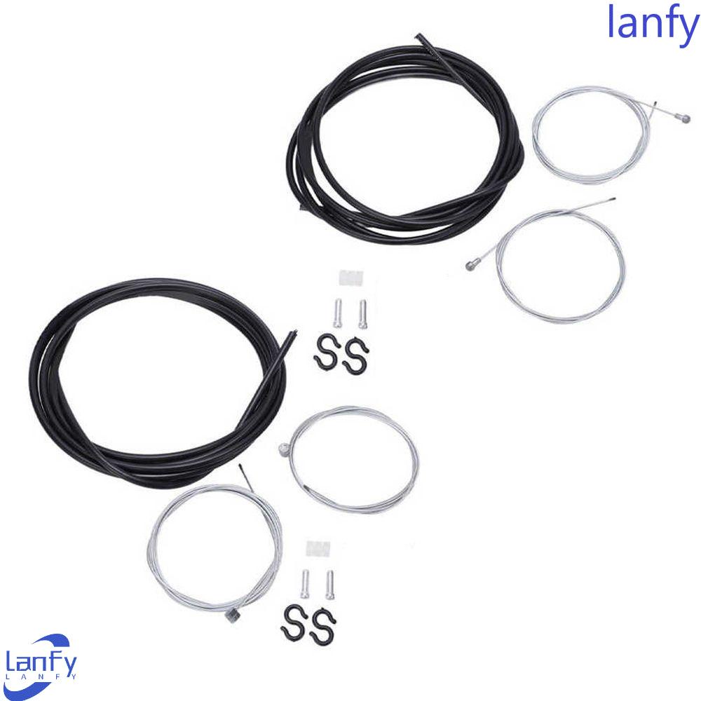 Lanfy Kabel Rem Rumah Kit Sepeda Accessorie Bike Shifter Cable Derailleur Speed Line Rem Derailleur Line Stainless Steel Kabel Sepeda Kawat Rem Tabung Pengganti Set