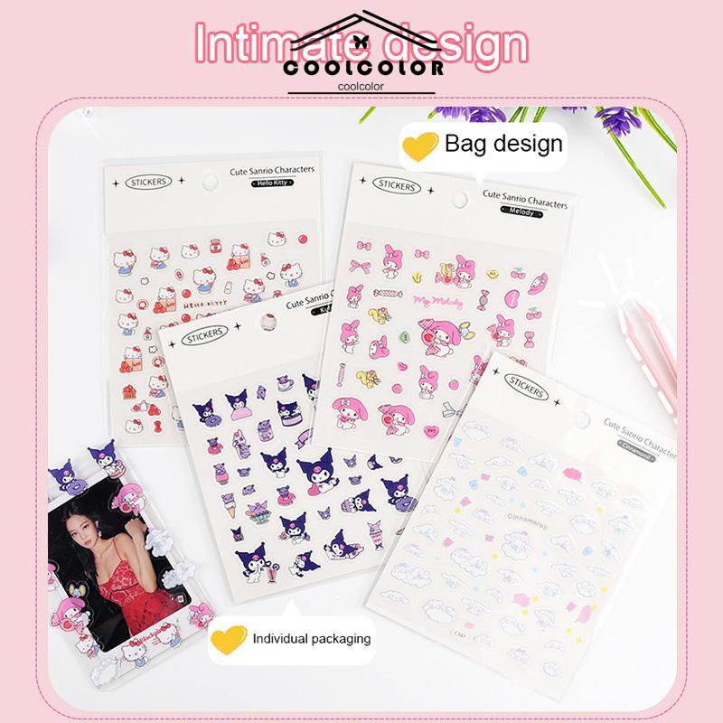 COD❤️Stiker Kartun Karakter Sanrio Kuromi Melody DIY Lucu Stiker Untuk Dekorasi- cl