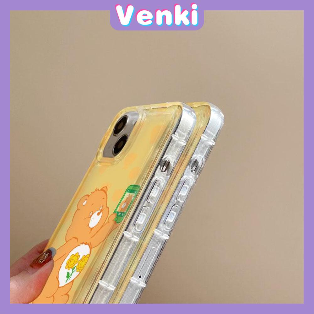 VENKI -For iPhone 11  iPhone Case Clear Case TPU Soft Case Airbag Shockproof Cute Cute Cartoon Bear Compatible with iPhone 14 13 Pro Max iPhone 12 Pro Max 11 7Plus 6Plus XR xs max