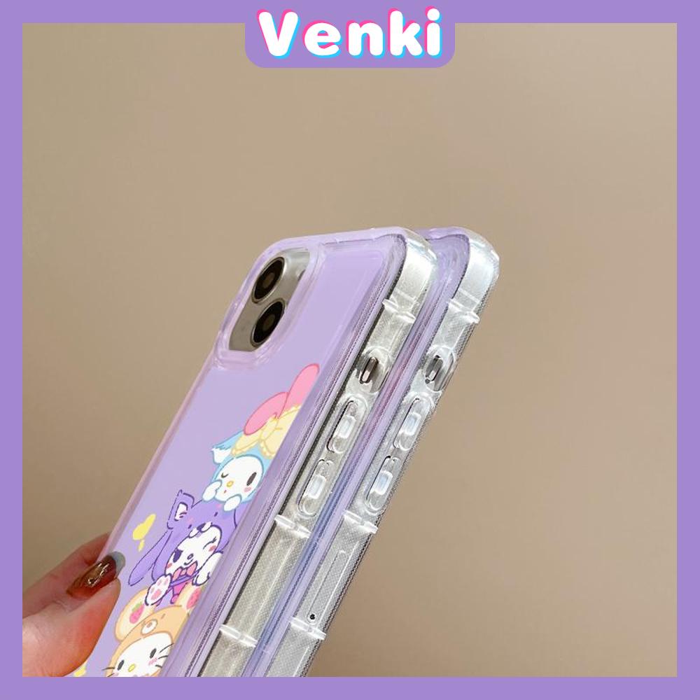 VENKI - For iPhone 11 iPhone Case Clear Case TPU Soft Case Airbag Shockproof Protection Camera Brown Cute Bear Compatible with iPhone 14 13 Pro Max iPhone 12 Pro Max  7 6Plus XR