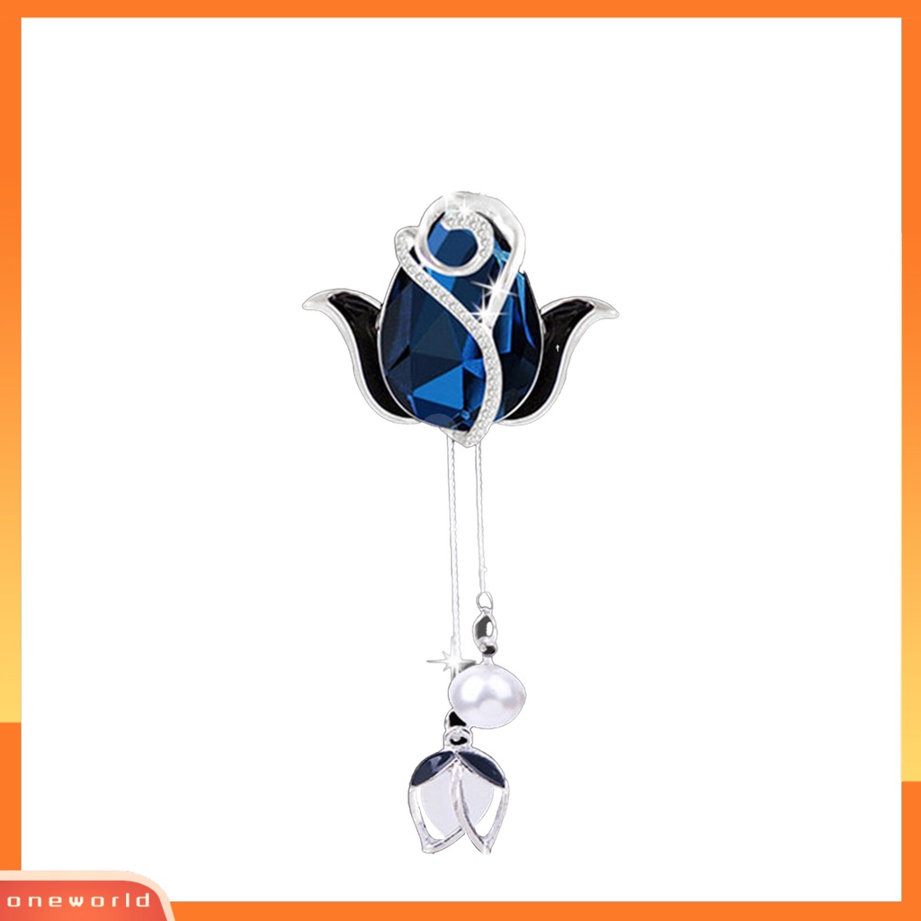 [EONE] Wanita Kalung Berlian Imitasi Bersinar Hias Tulip/Bunga Mawar Angsa/Busur Rumbai Pesona Dress-Up Beberapa Gaya Sweater Panjang Rantai Gaun Pesta Kalung Perhiasan Hadiah