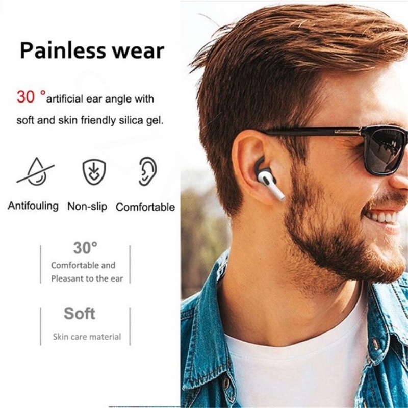 3pasang Kompatibel Untuk Apple AirPods Pro/Pro 2pengait Telinga Kompak Mencakup Anti Slip Eartips Earbud Bluetooth Wireless Earphone Aksesoris