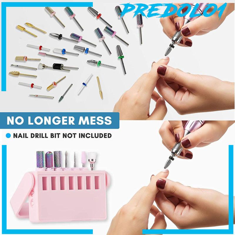 [Predolo1] Bits Holder Alat Nail Art Wadah Kecil Untuk Rumah Salon