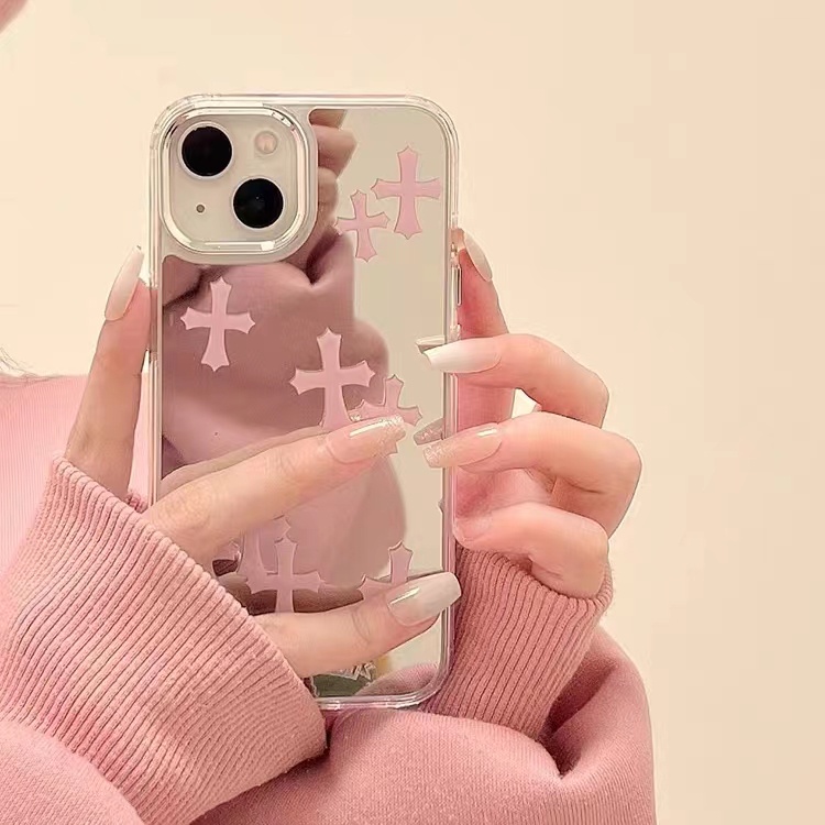 Cocok Untuk Iphone14 Pro Max iPhone Phone Case Cermin Casing Ponsel Kuat Kamera Perlindungan Tahan Guncangan Gaya Sederhana Kompatibel Dengan Iphone13 13pro 13prm iPhone 11 7Plus 8Plus Xr XS 12 Pro Max Casing Ponsel