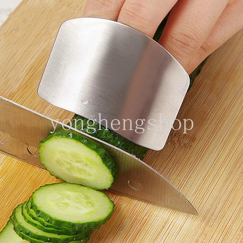 Stainless Steel Pelindung Jari Anti-Potong Finger Guard Pemotong Sayuran Pelindung Tangan Chop Aman Gadget Dapur